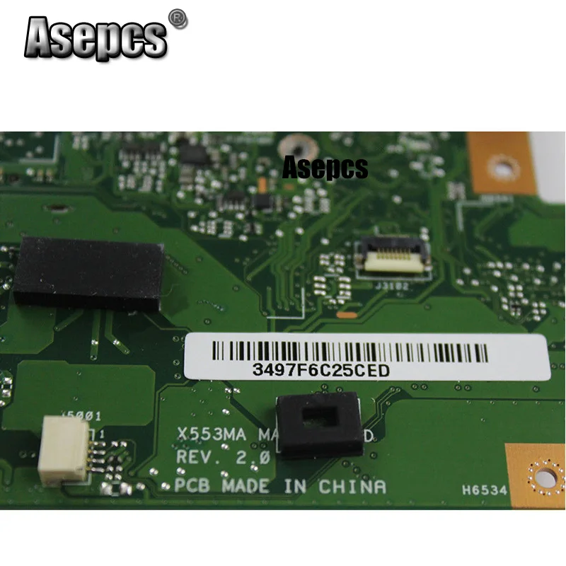 Asepcs X553MA материнская плата для ноутбука ASUS X553MA X553M A553MA D553M F553MA K553M Тесты оригинальная материнская плата N2830/N2840 2-ядерный Процессор