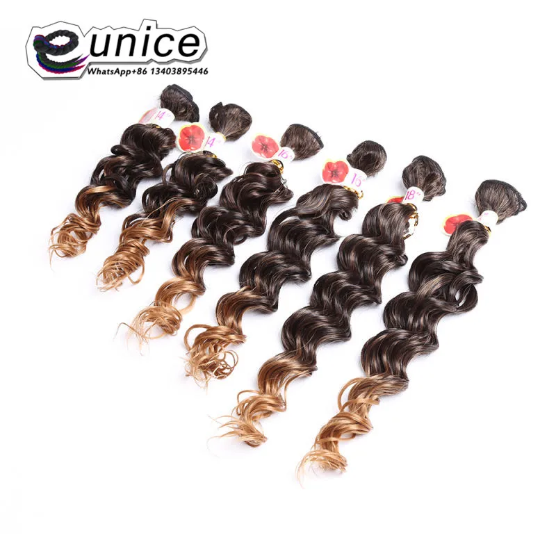 Jerry Curly Weave Hair Extension Sew in Synthetic weaving Wefts (3)