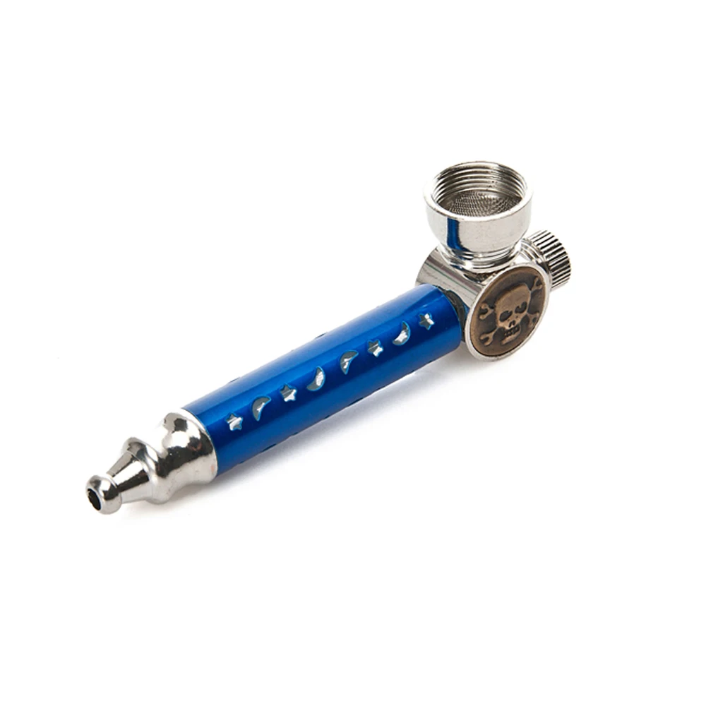 1PC Fashion Moon and Stars Hollow Electronic Light Smoking Pipes 4