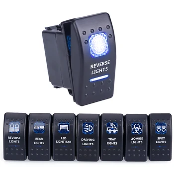 

1PC 5pin Car Boat Truck Lighted Toggle Switch 12v ON-OFF Waterproof Toggle Rocker Switch 12v Led 24V/10A Car Boat