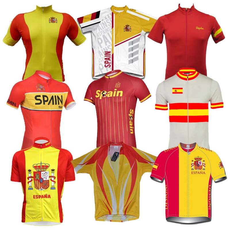 Spain Espana Spanish bullfight Red/Yellow Cycling Jersey Bike Clothing