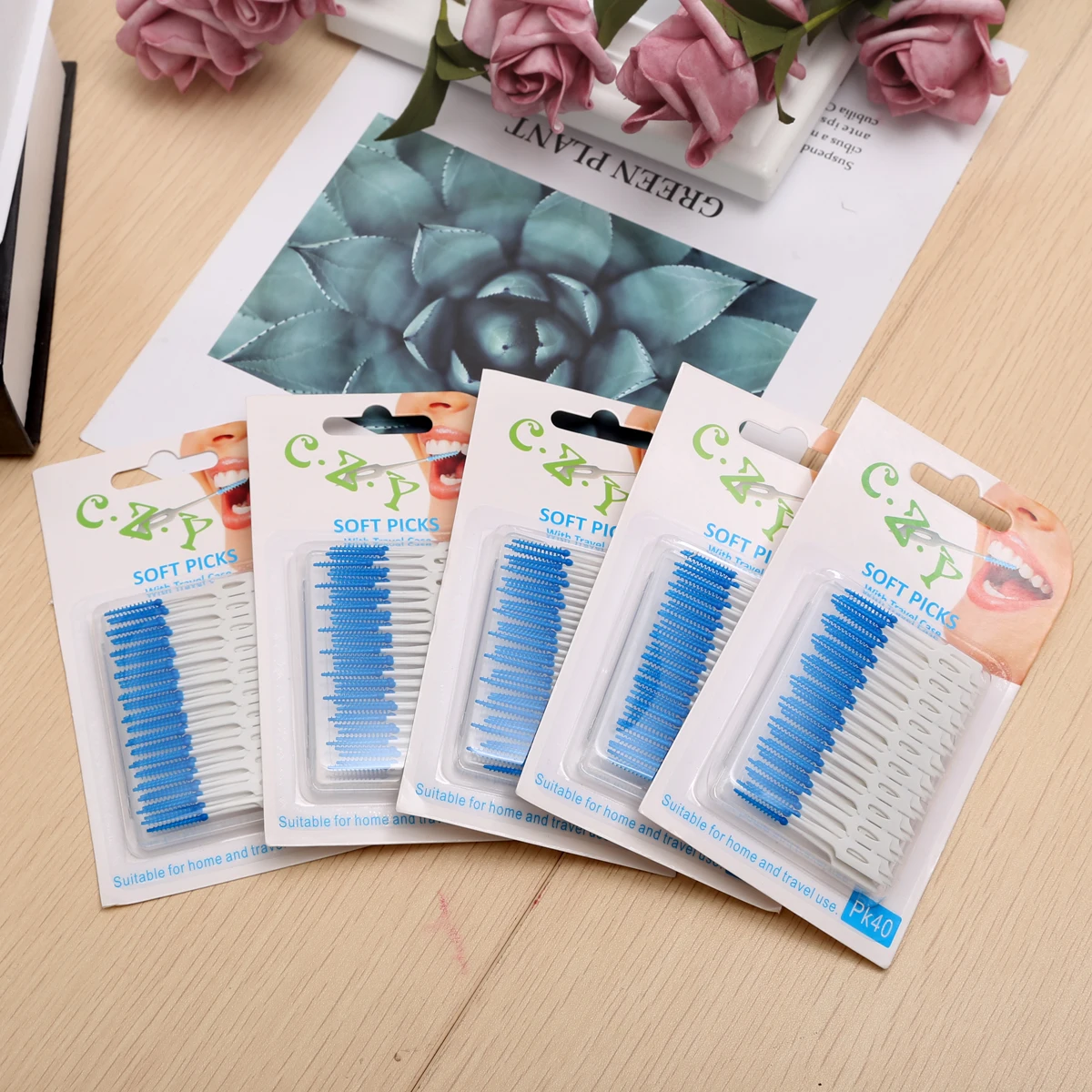 200pcs/Box Plastic Dental Floss Oral Care Interdental Brush Oral Clean Teeth Stick Toothpicks Floss Pick