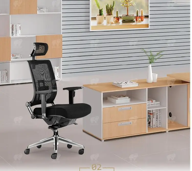 Leather boss chair reclining computer chair home modern minimalist conference chair designer office chair. -