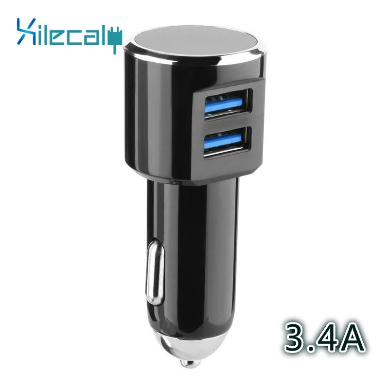 Светодиодное зеркало 3.4A двойной Переходник USB для зарядки в машине Быстрая