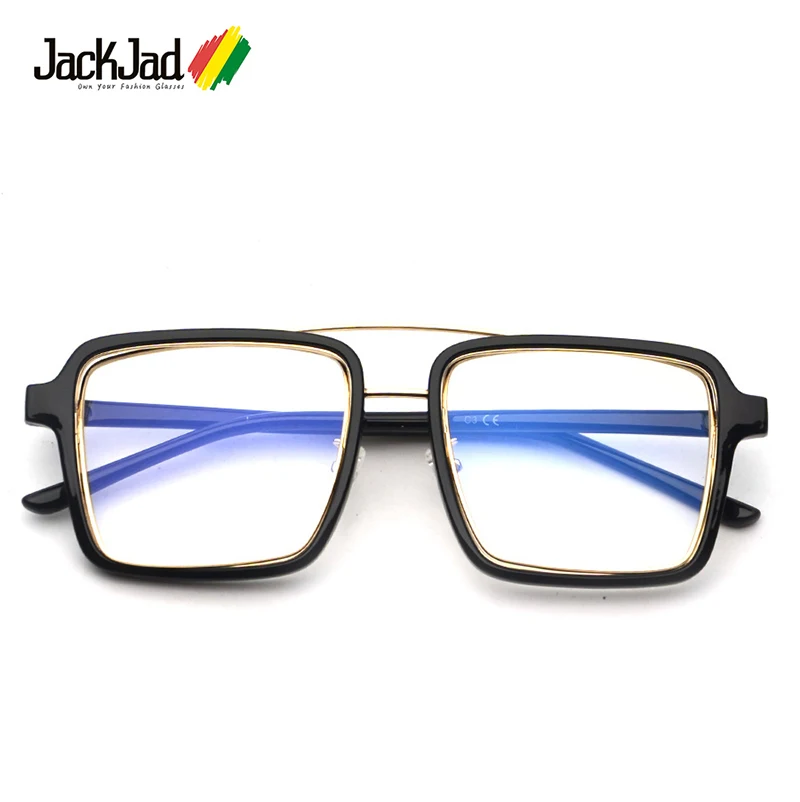 

JackJad Fashion Cool Unique Square Style Plain Glasses Brand Design Metal Rim Eyewear Frame Glasses Frame Oculos De Grau S31076