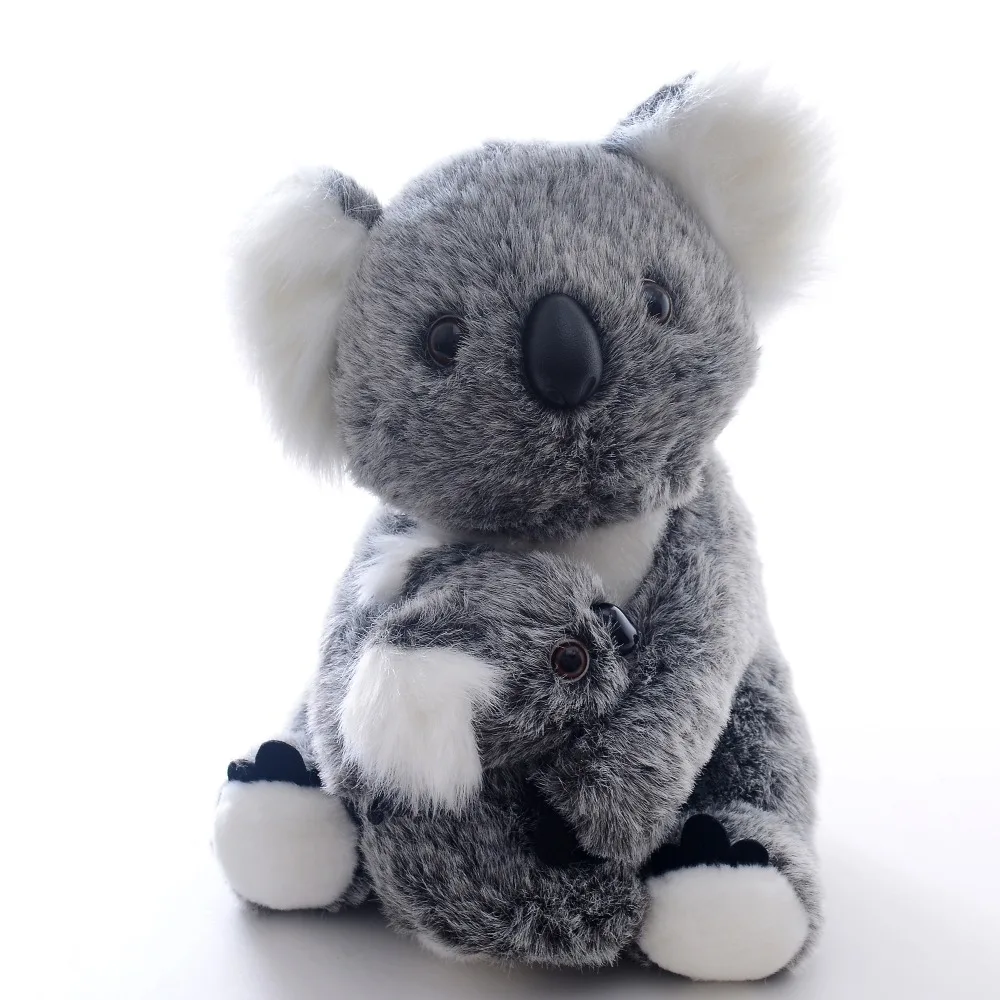 Plush Stuffed Animal Koala Toys Soft Koala hold Baby Dolls Simulation