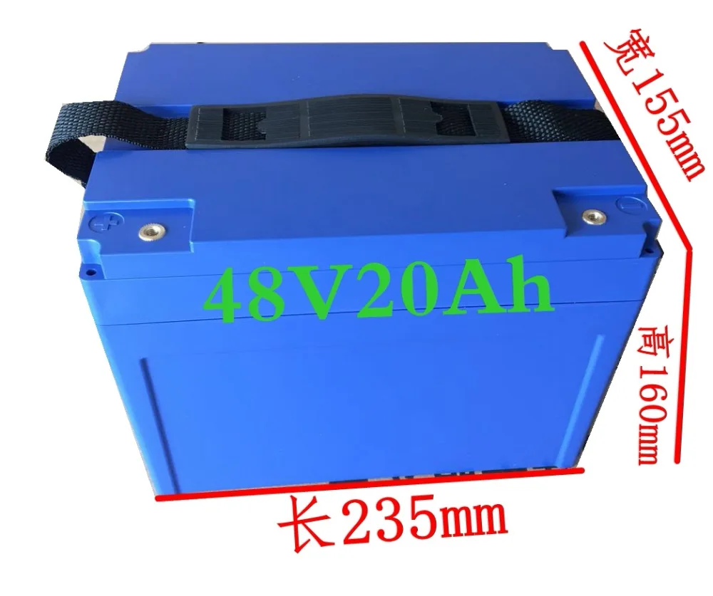 Box lifepo4 48V 20AH battery 52v 16s LFP cells Lifepo4 upgrade for EV motor rv 1000w 2000w bike power ebike scooter + 3A charger (2)