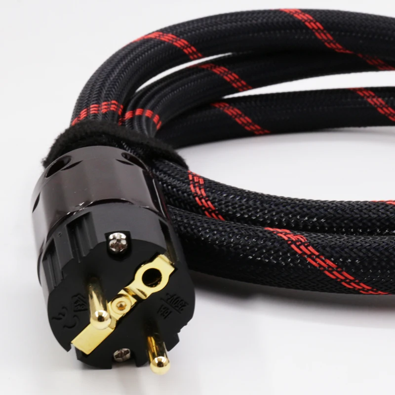 DIY Hi End 1.5M X SA OF8N Hifi Audio Power Cable Cord with EU/US