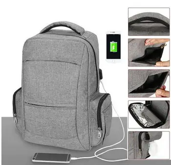 

Large Capacity USB Rechargeable Baby Nappy Diaper Bag Travel Backpack Laptop Bag Strolleer Bag Mummy Maternity Nursing Handbag