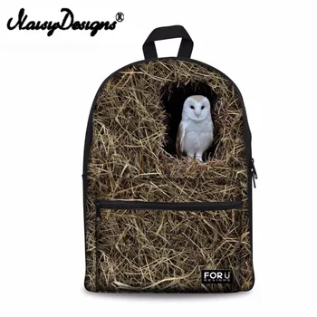 

Noisydesigns Lovely birds 3D Printing Shoulder Backpack for Teen students kid gifts bag Customize image Children Schoolbag