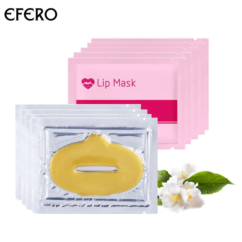 

EFERO 5/8Pack Crystal Collagen Lip Masks Plumper Hydrating Lip Care Pads Gel Lip Patch Anti Aging Wrinkle Moisturizing Skin Care