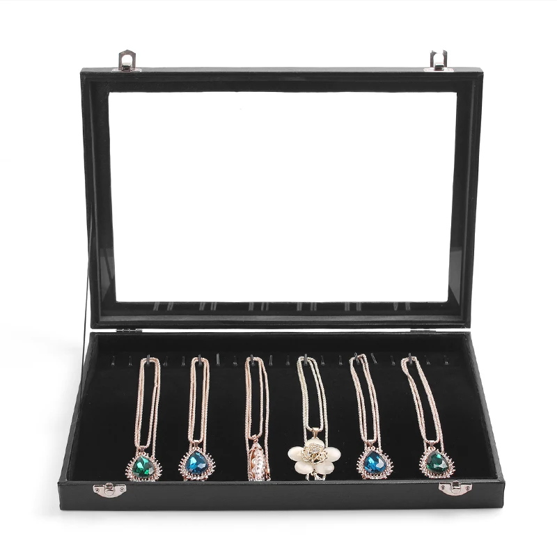 

Jewelry Box Casket For Jewelry Display Trays Gift Boxes Storage Of Ornaments Bead Container Necklace Display Earring Holder A28