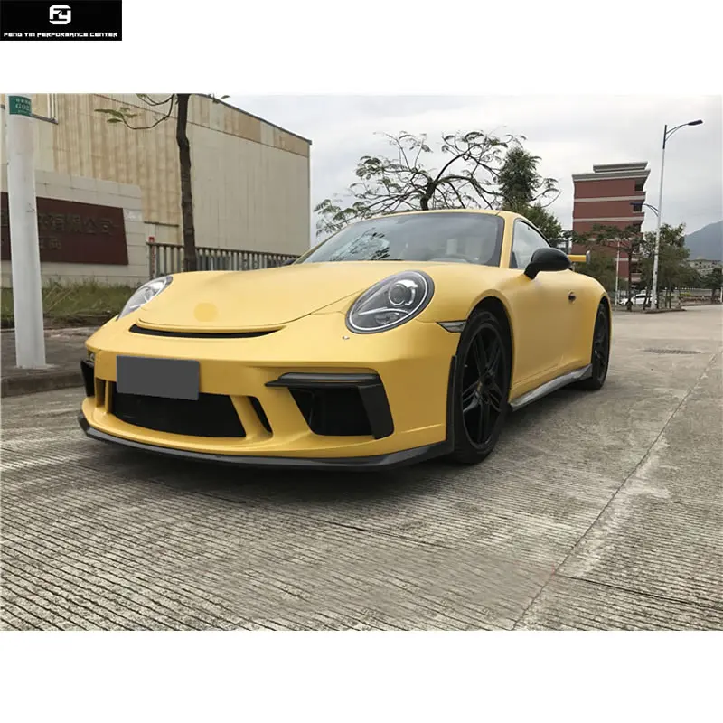 911 991,2 GT3 Стиль переднего бампера для заднего бампера боковые юбки задний спойлер для Porsche 911 Carrera 991,2 GT3 стиль кузова автомобиля Комплект 16-18