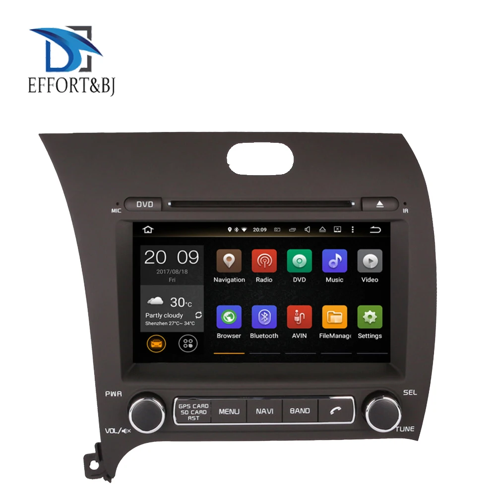 

Android 9.0 Car DVD GPS for Kia CERATO K3 FORTE 2013-2018 head unit radio video player 3/4G 1024*600 Car Stereo Screen Radio