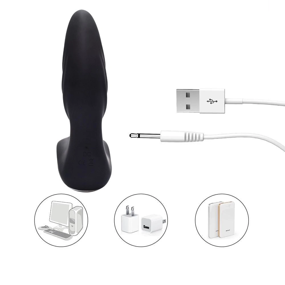 Vibrating Male Prostate Massager Remote Control 12 Vibrations G Spot Vibrator Rechargeable Anal Butt Plug For Male And Women