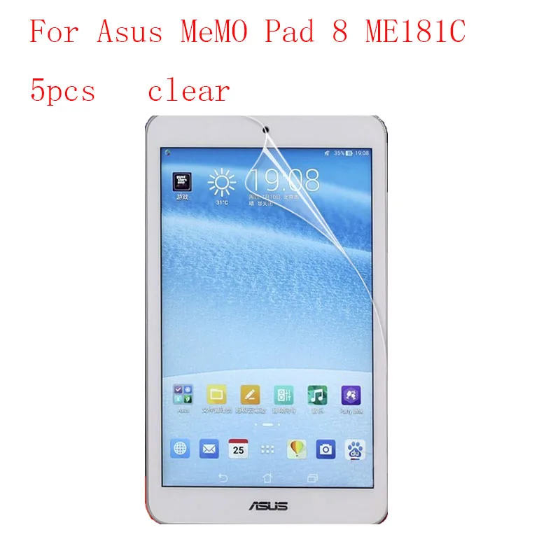 Clear Tablet LCD film Screen Protector For Asus MeMO Pad 8 ME181C Reinforced Protection Ultra thin Film 5pcs in 1 package | Компьютеры и