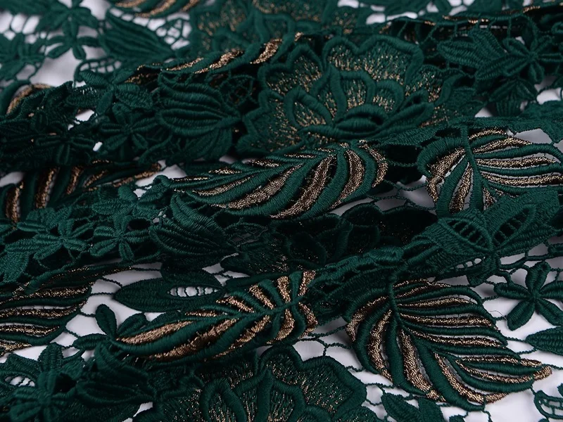 Встроенные золотые полосы многоузорная Сетка кружевная ткань для платья Высокое качество красивые ткани модные Tecidos Para Roupa Telas