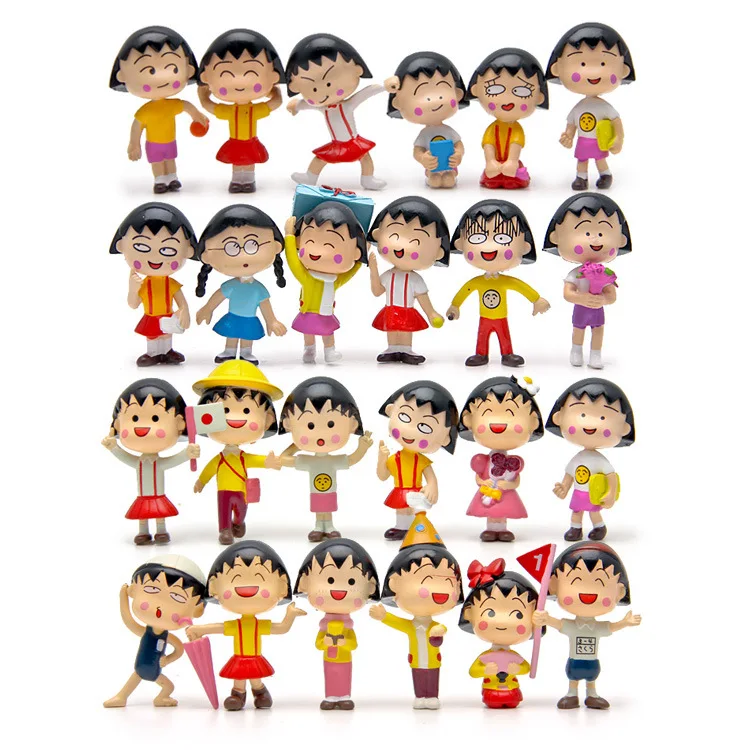 

24pcs/lot Chibi Maruko Chan Figures 3-5cm PVC Collection Chibi Maruko Chan Toys Action Figure