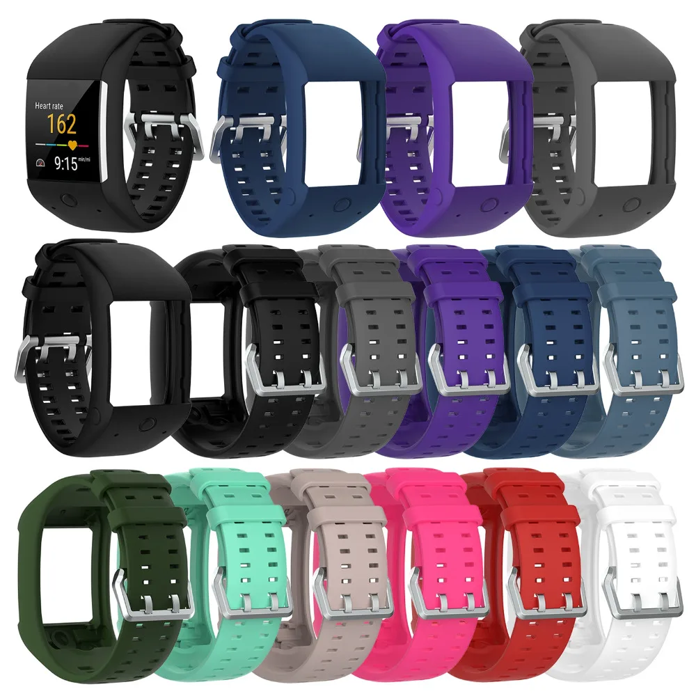 

MASiKEN Silicone Sports Bracelet Wristband Strap for Polar M600 GPS Smart Sport Watch Band Strap Belt