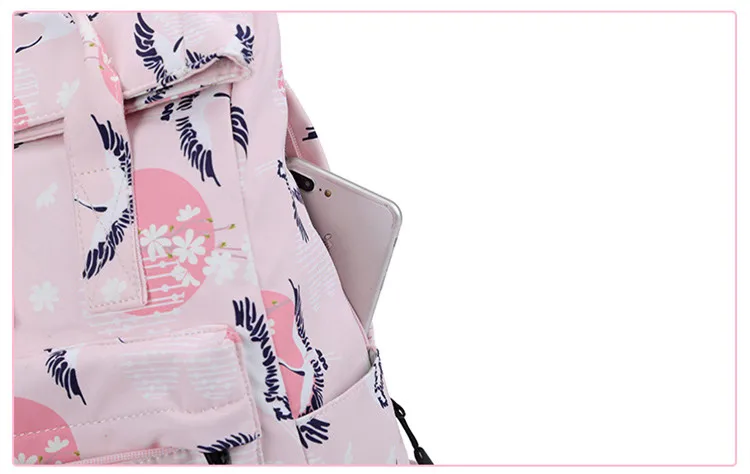 Животное печать водонепроницаемый рюкзак женская школьная сумка для девочек-подростков