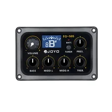 JOYO EQ-505 цифровой 5 полосный EQ Электрический акустический гитарный медиатор и тюнер с ЖК-дисплеем аксессуары для гитары