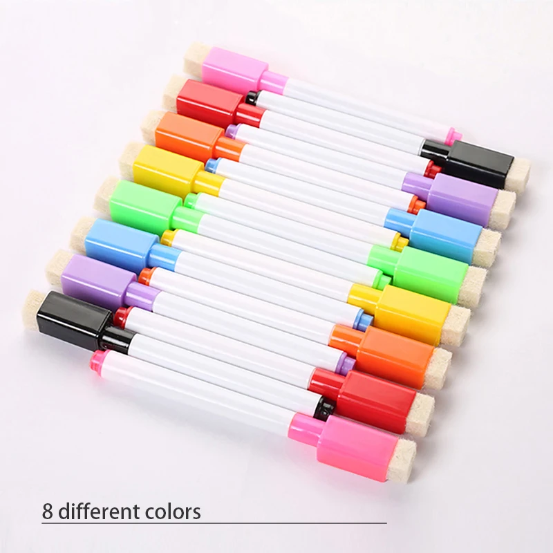 Whiteboard Pens True Colorful Ink Repeated Filling Easy Erase Kids Stationery Gift WP02