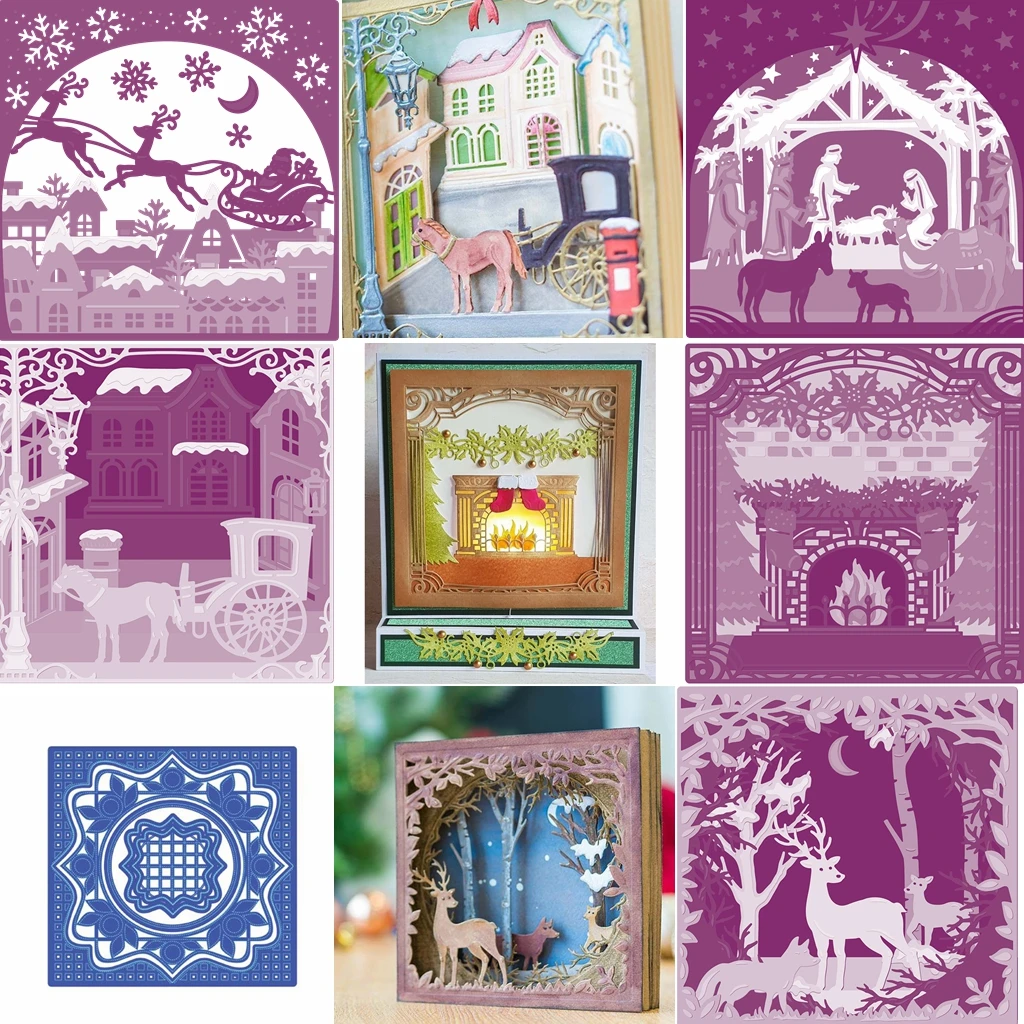 

Building Scenes Frame Classic Shape Metal Cutting Dies Stencil Scrapbook Album Embossing For Gift Card Making Handcrafts Decor