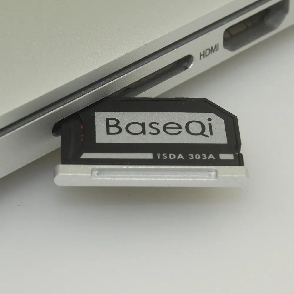 BaseQi Alluminio Interno microSD Adapter Per MacBook Pro Retina 13