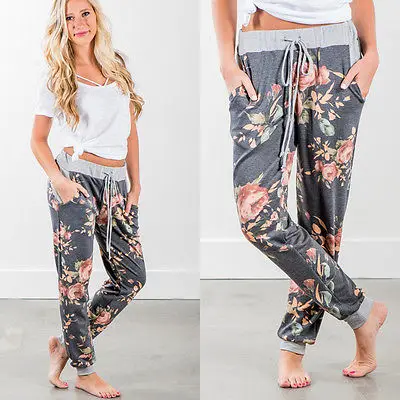 Womens Lady Loose Casual Harem Pants Jogger Dance HipHop