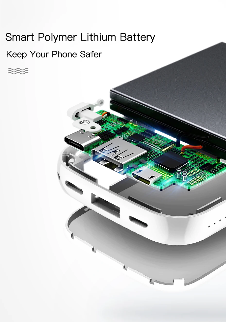 Baseus 10000 мАч mi ni power Bank для iPhone samsung Xiaomi mi портативное зарядное устройство повербанк внешний аккумулятор power bank