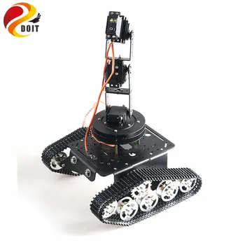 

T300 RC Tank Chassis with 5 DOF Robot Arm Cloud Deck Rotating Base DIY Robot Educational Project