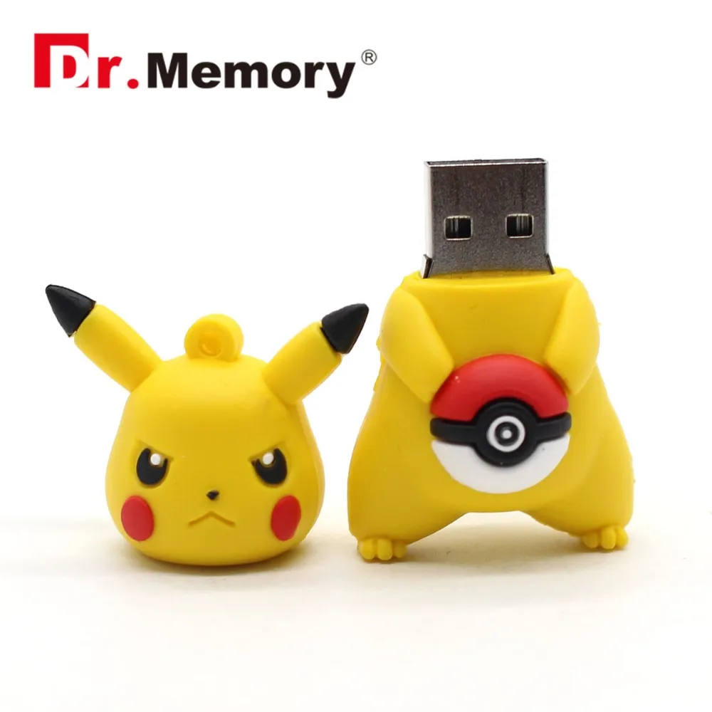 Pokemon USB флэш-накопитель желтый флэш-накопитель Dr. memory 4 ГБ 8 ГБ 16 ГБ 32 ГБ флеш-накопитель pocket monster u disco Poke Ball