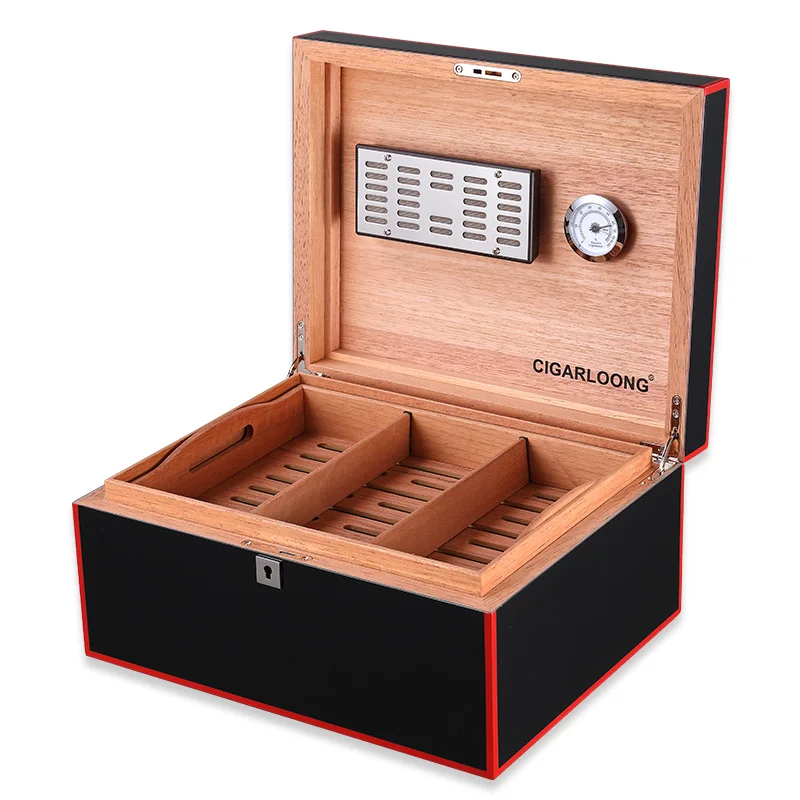 Cigar moisturizing box mellow cedar wood double capacity moisturizing cabinet moisturizer cigarette case humidor
