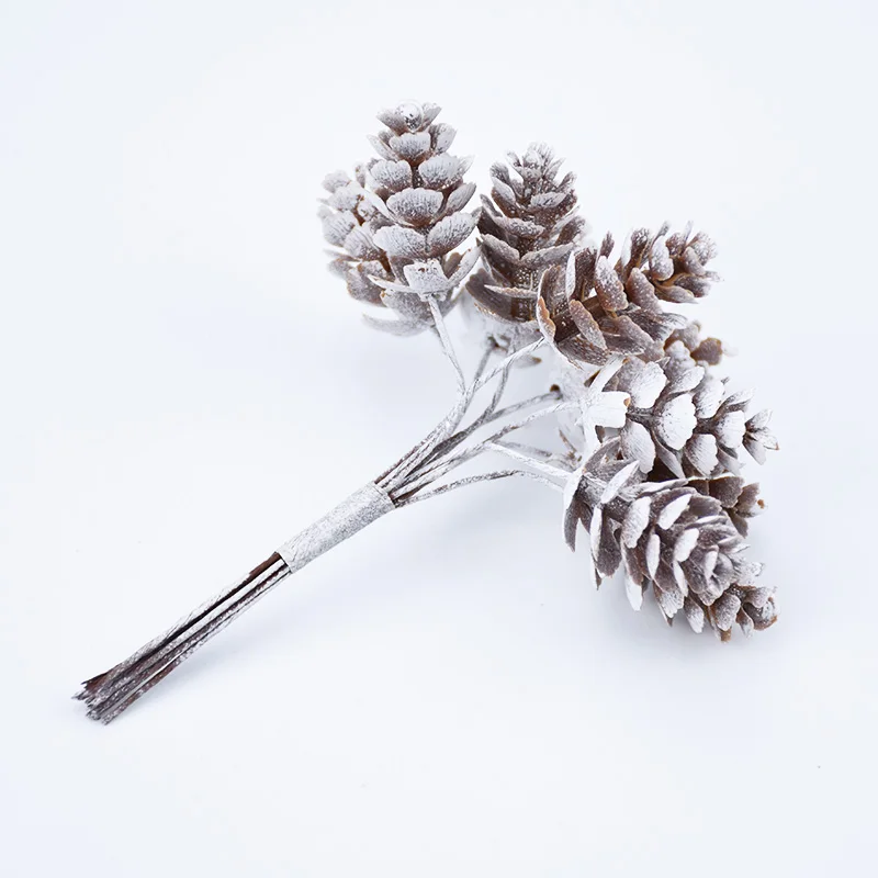 Plantas Falsas-Artificiales, Cono de Pino, Flores Decorativas, Coronas de Navidad, Decoración del Hogar, Regalos Artesanales, Pompón Hecho A Mano, Paquete de 10 Uds. - Imagen 5