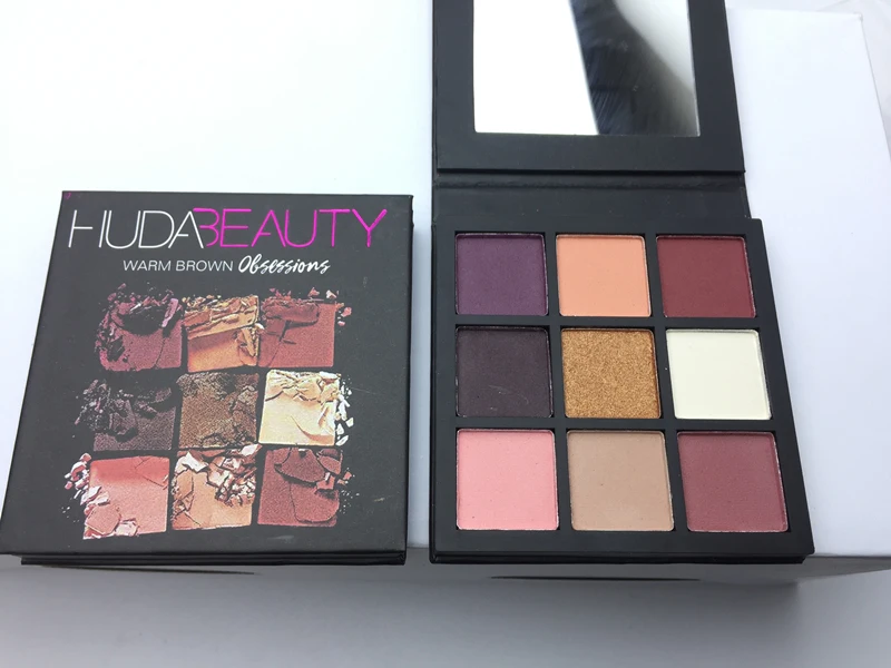 Новинка Huda beauty Ruby Obsessions палитра теней для век Палитра матовая Мерцающая ню макияж дымчатый блеск Тени для век Пудра - Цвет: WARM BROWN