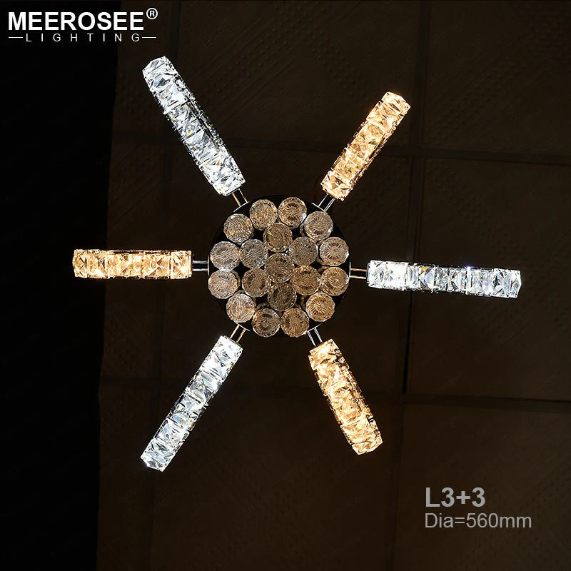 

New Arrival LED Crystal Chandelier Lighting Ring Suspension Lamp Lustre for Living room Dining room Hotel Project LED Lamparas