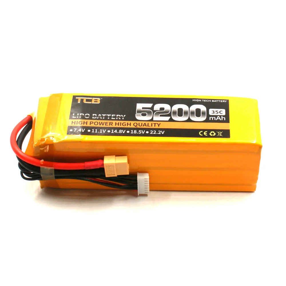 TCB RC LiPo Battery 22.2V 5200mAh 35C 6s RC Li Poly battery for RC