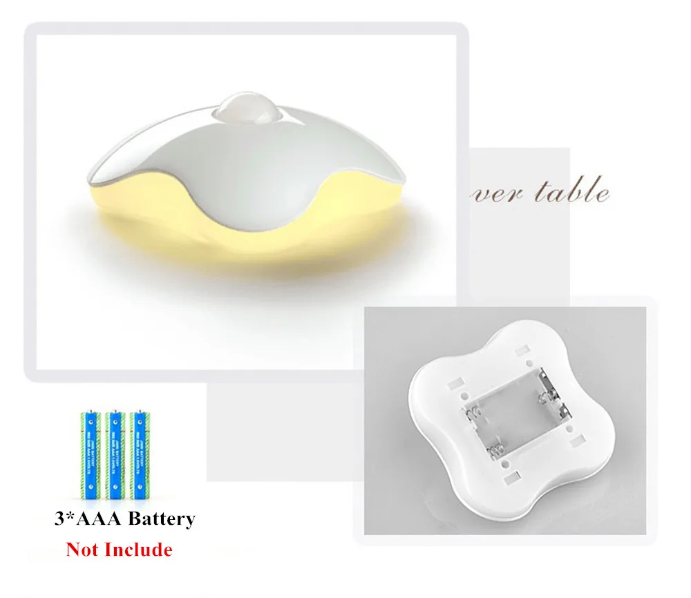 SuperNight Four-leaf clover Lucky LED Night Light Rechargeable Motion Sensor Corridor Stairs Bedroom Smart Home Wall Table Lamp (15)