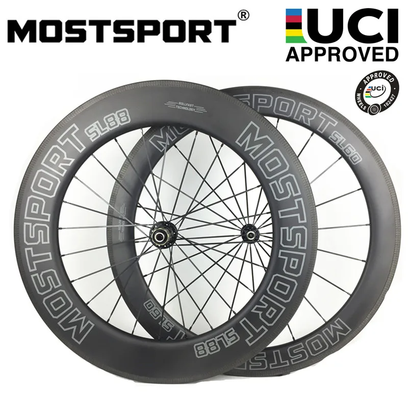 

MOSTSPORT 60mm/88mm Clincher Carbon Wheels For Road Bike/TT Bicycle NovatecA291SB-SL/F482SB-SL Hubs Pillar Spoke