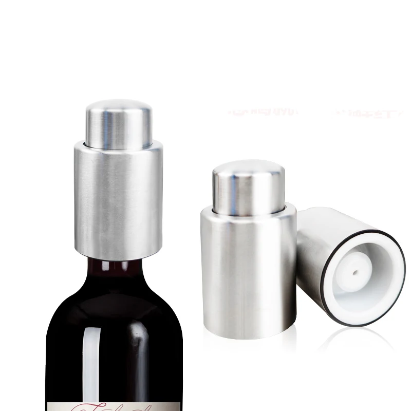 Free Shipping Stainless Steel Vacuum Sealed Red Wine Storage Bottle Stopper Plug Bottle Cap