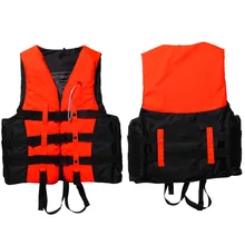Adult Life Jacket Vest Swimwear Vests Jackets with Whistle for Water Sports Man Swimming Boating Drifting