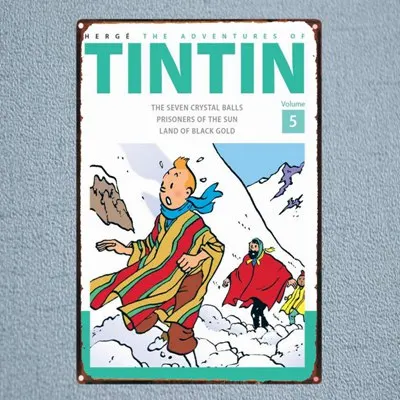 Tintin мультфильм кино жестяная вывеска металлическая пластина железная живопись детская комната настенный бар домашнее искусство Ремесло Декор 30X20 см DU-1078 - Цвет: DU1096