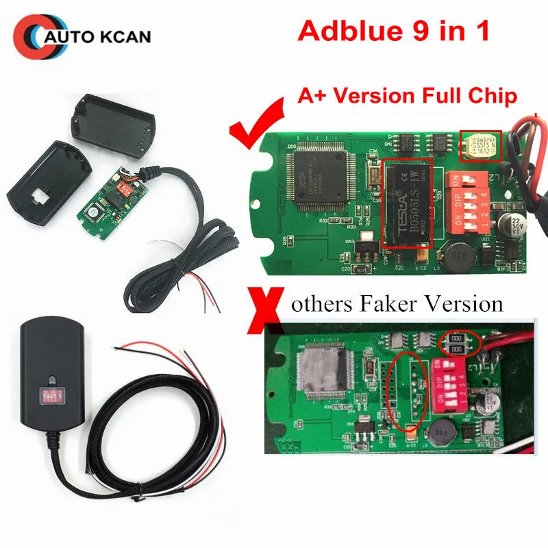

Full Chip For 9 Type Trucks Adblue 9in1 Support euro 4&5 AdBlue Emulator 9 in 1 with SCR&NOx sensor (NOT NEED ANY SOFTWARE ! )