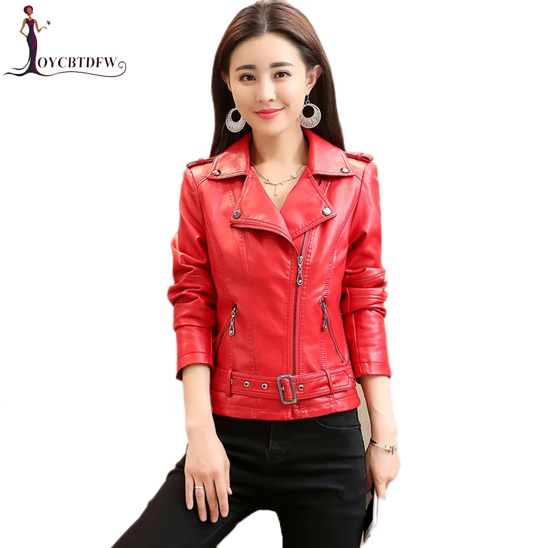 M-4xl Rushed Plus Size Summer Women Pink Short Locomotive Leather Jacket 2018 Autumn New Fashion Bomber Casual Coat No281 M-4xl Rushed Plus Size Summer Women Pink Short Locomotive Leather Jacket 2018 Autumn New Fashion Bomber Casual Coat No281