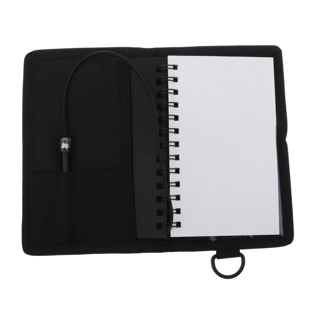 Underwater Writing Slate 20 x 12.5cm/7.87 x 4.92inch with Pencil Clip Elastic Strap for Scuba Diving Snorkeling 