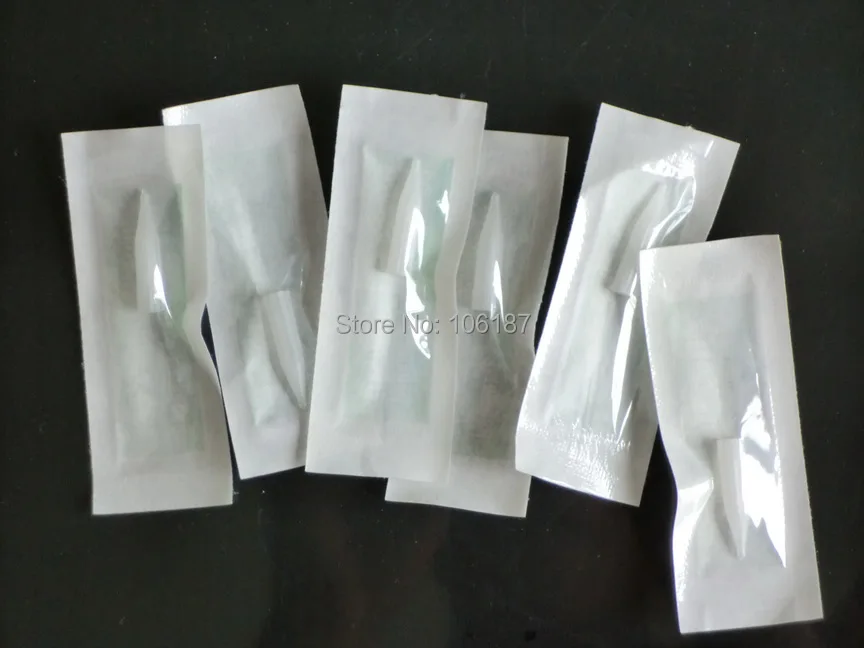 

individual Package White Disposable Plastic Permanent Makeup eyebrow Nozzles Tips 500Pcs 3RT fr Permanent Tattoo Makeup Needle