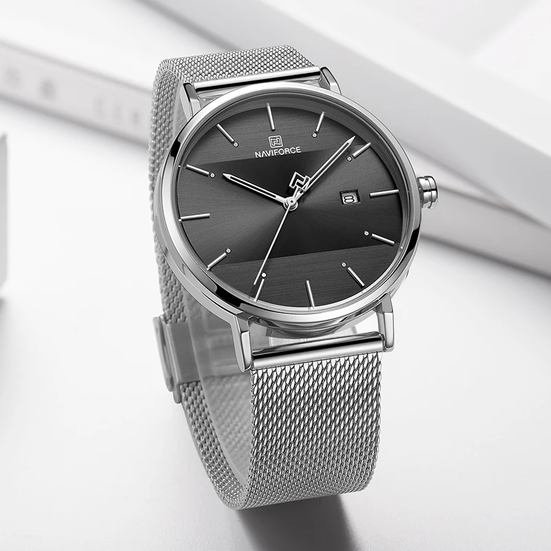 Najtaniej Zegarek dla pary NAVIFORCE męski zegarek prosty luksusowy zegarek kwarcowy kobiety zegar dla mężczyzn kobieta wodoodporne miłośników cienki zegarek 2019
