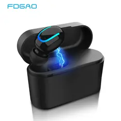 FDGAO Беспроводной Bluetooth наушники СПЦ стерео наушники V5.0 вкладыши Спорт гарнитура с микрофоном зарядки окно для iPhone Xiaomi