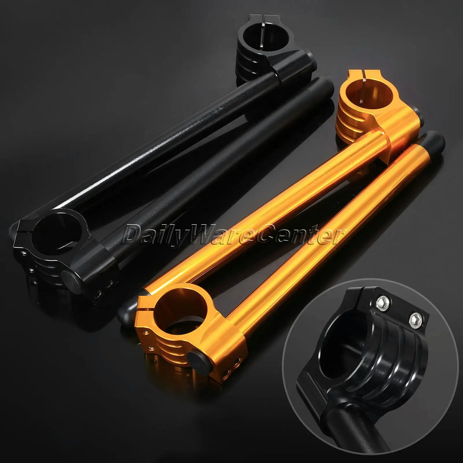 

CNC 1Pair Motorcycle 40MM Universal Racing Adjustable Clip On Ons Fork Handlebars Handle Bar for Racer Motorbike