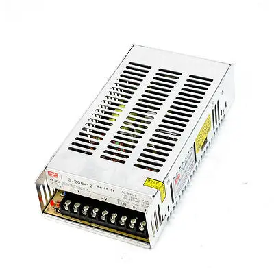 

100-120VAC DC12V 16.5A 200W Power Supply Converter Adapter for LED Illumination S-200-12